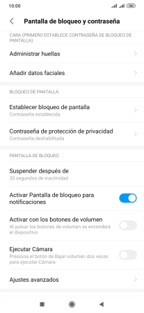 Pulsa Establecer bloqueo de pantalla.