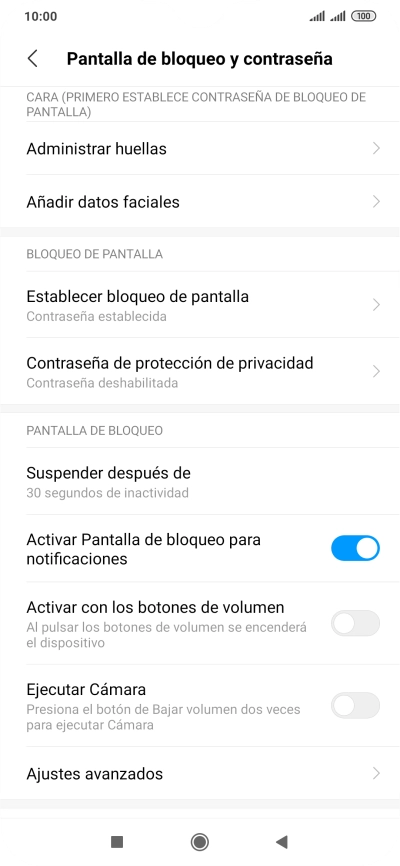 Pulsa Establecer bloqueo de pantalla.