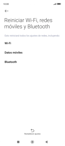 Pulsa Restablecer ajustes.