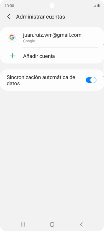Pulsa la cuenta deseada.