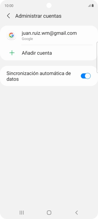 Pulsa la cuenta deseada.