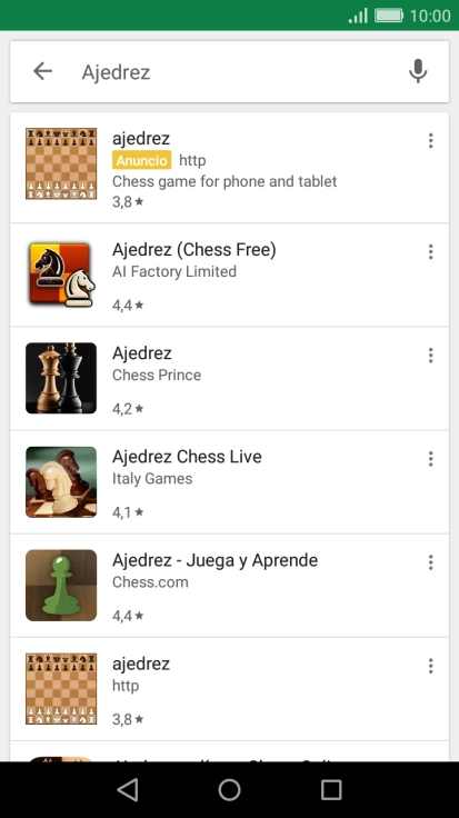 Pulsa la app deseada.