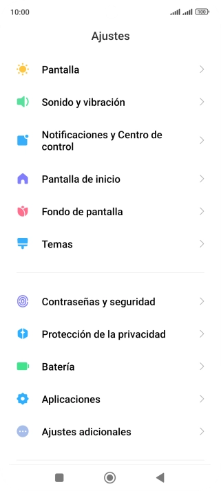 Pulsa Contraseñas y seguridad.