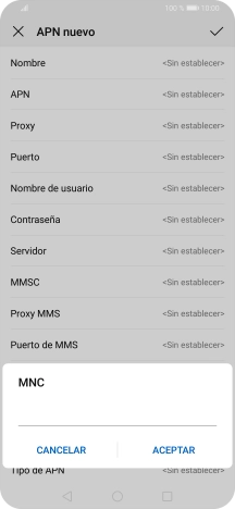 Introduce 01 y pulsa ACEPTAR.