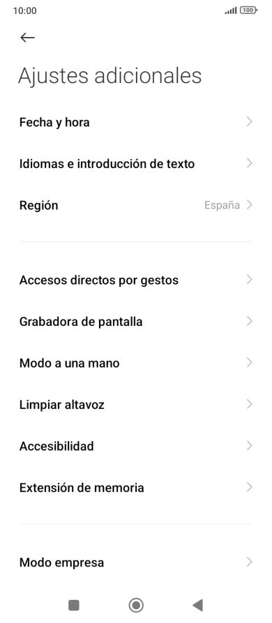 Pulsa Fecha y hora.