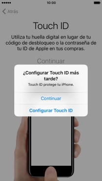 Si desactivas la función, pulsa Continuar.