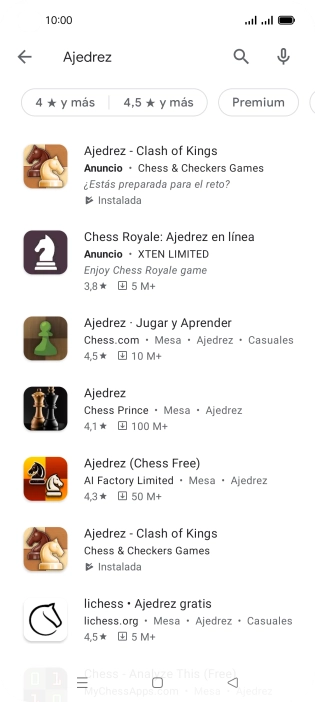 Pulsa la app deseada.