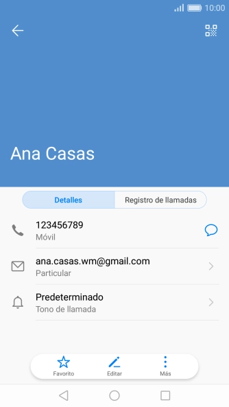 Pulsa el número de teléfono.