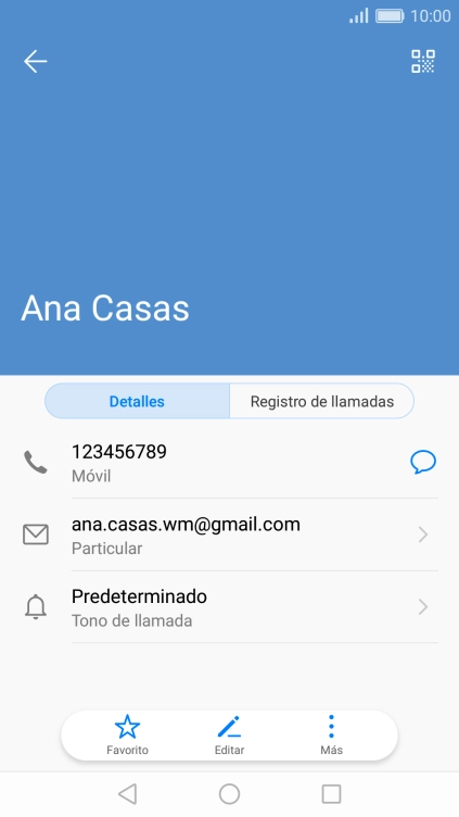 Pulsa el número de teléfono.