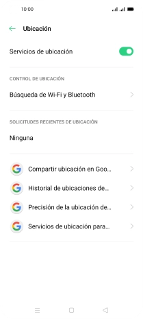 Pulsa Precisión de la ubicación de....