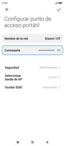 Pulsa Nombre de la red e introduce el nombre deseado de la conexión wifi