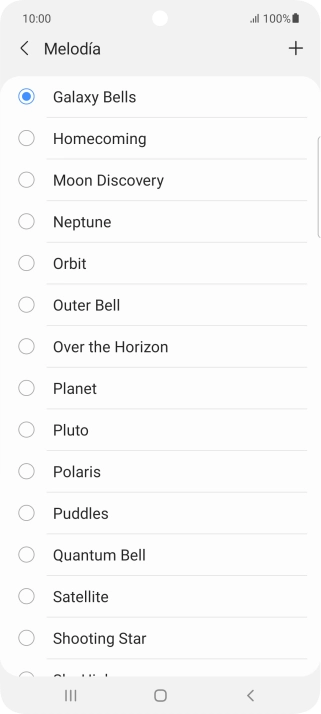 Pulsa el icono de añadir timbre de llamada.