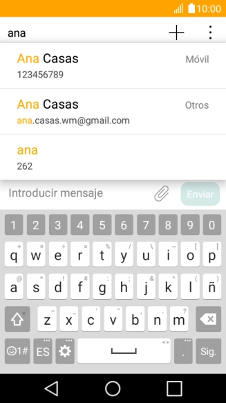 Pulsa el contacto deseado.