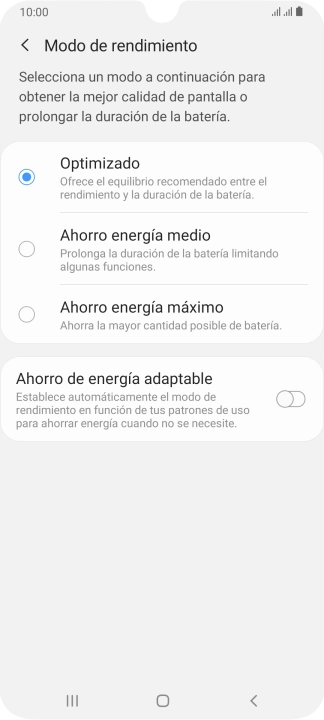 Pulsa el ajuste deseado para activar la función.