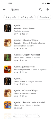 Pulsa la app deseada.