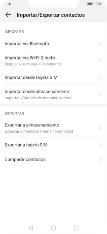 Pulsa Importar desde tarjeta SIM.