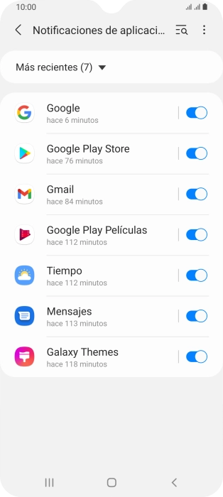 Pulsa la lista desplegable.