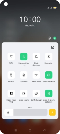 Pulsa la tecla de inicio para terminar y regresar a la pantalla de inicio.