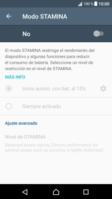 Pulsa el indicador para activar la función.