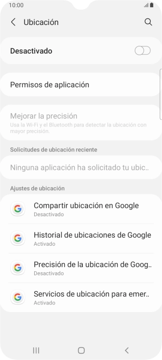 Pulsa el indicador para activar o desactivar la función.