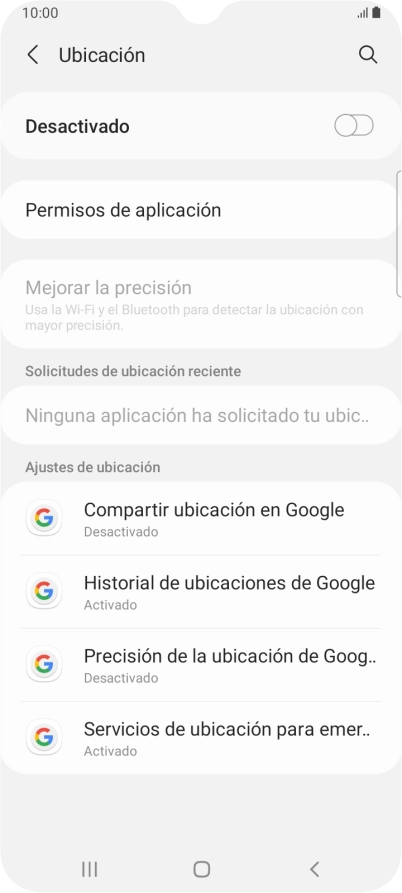 Pulsa el indicador para activar o desactivar la función.
