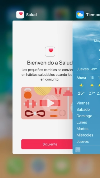 Arrastra la aplicación deseada hacia arriba para cerrarla.