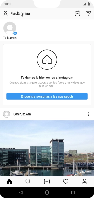 Desliza el dedo hacia arriba por la pantalla.