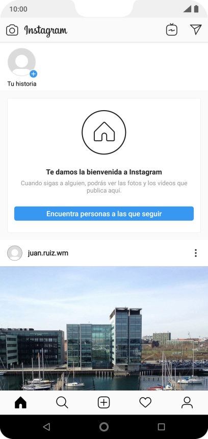 Desliza el dedo hacia arriba por la pantalla.