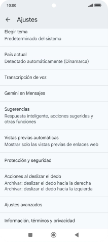 Pulsa Gemini en Mensajes.