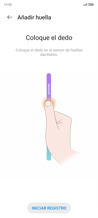 Pulsa INICIAR REGISTRO.