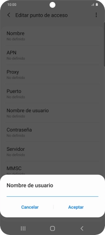 Introduce wap@wap y pulsa Aceptar.