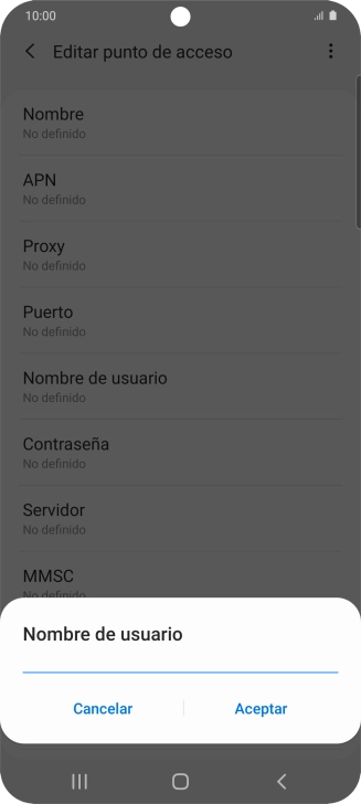 Introduce wap@wap y pulsa Aceptar.