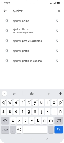 Introduce el nombre del tema o de la app y pulsa el icono de búsqueda.