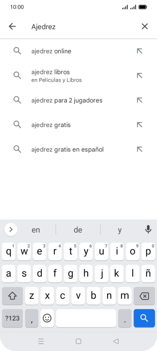 Introduce el nombre del tema o de la app y pulsa el icono de búsqueda.