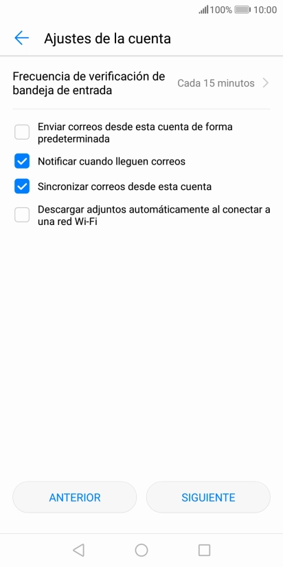 Si aparece en la pantalla esta imagen, tu cuenta de correo electrónico ha sido reconocida y configurada automáticamente. Sigue las indicaciones de la pantalla para introducir más información y terminar la configuración.