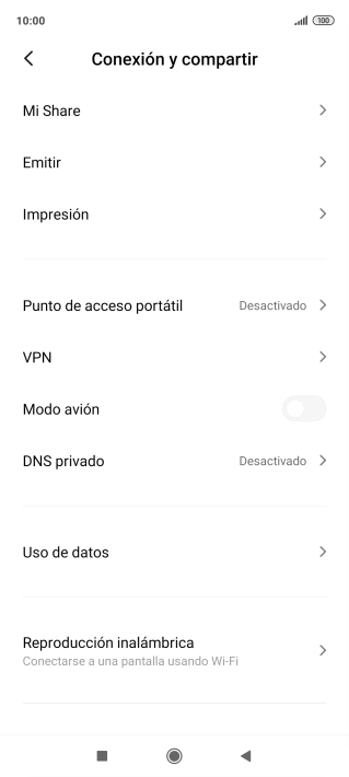 Pulsa Punto de acceso portátil.