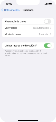 Pulsa Modo de datos.