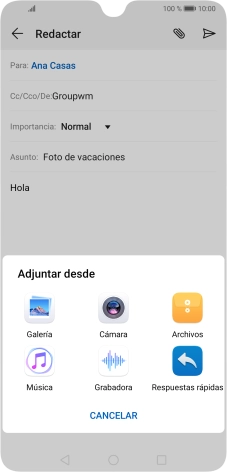 Pulsa Archivos y desplázate a la carpeta deseada.