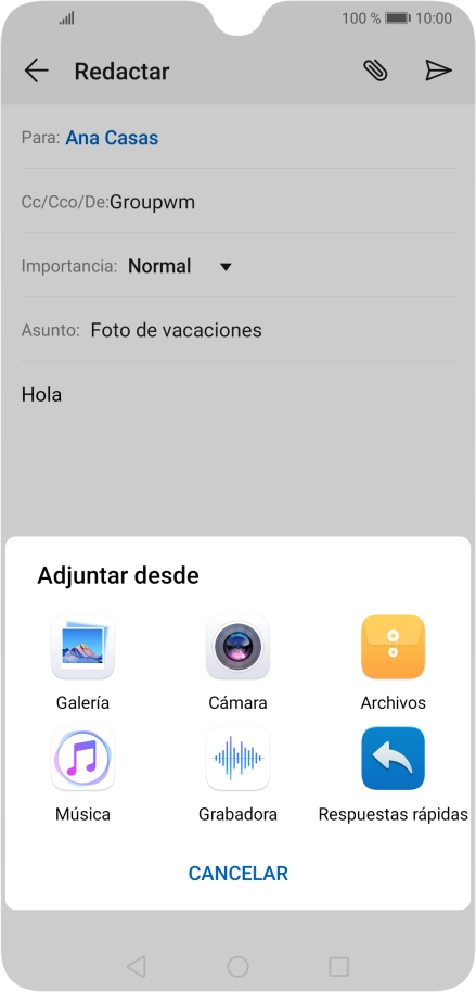 Pulsa Archivos y desplázate a la carpeta deseada.