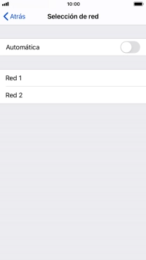 Si desactivas la función, pulsa la red deseada.