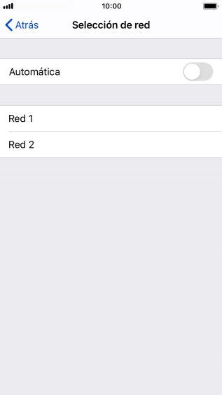 Si desactivas la función, pulsa la red deseada.