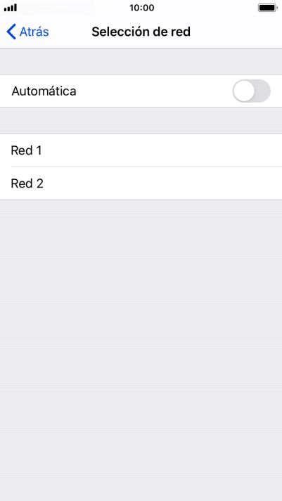 Si desactivas la función, pulsa la red deseada.