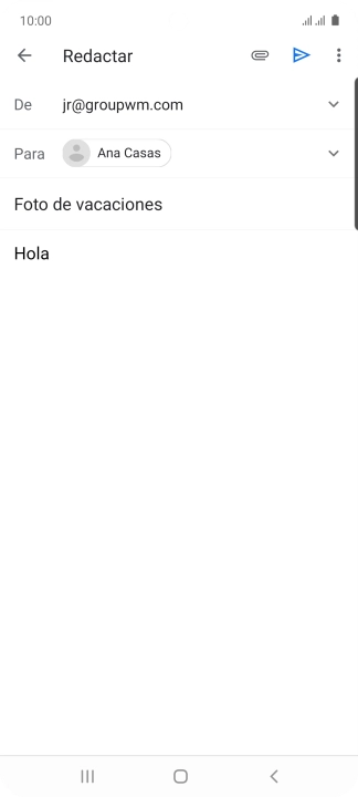 Pulsa el icono de anexos.