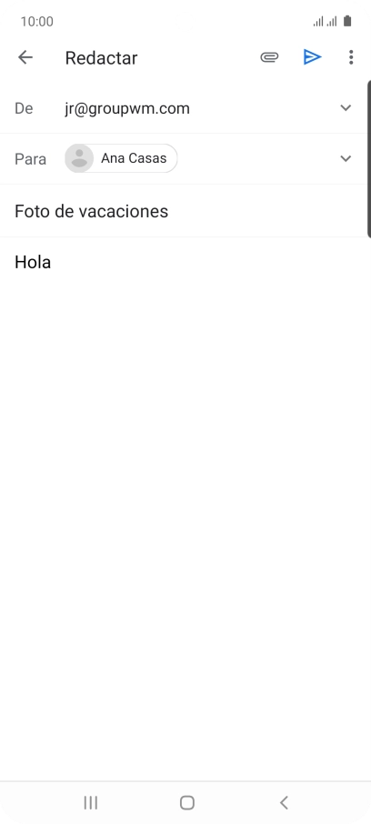 Pulsa el icono de anexos.