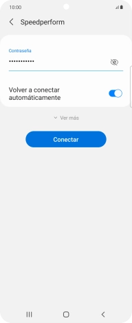 Introduce la contraseña de la red wifi y pulsa Conectar.