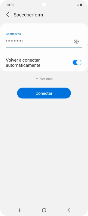 Introduce la contraseña de la red wifi y pulsa Conectar.
