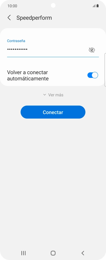 Introduce la contraseña de la red wifi y pulsa Conectar.