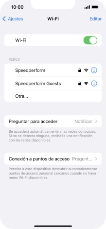 Pulsa la red wifi deseada e introduce la contraseña de esta red.