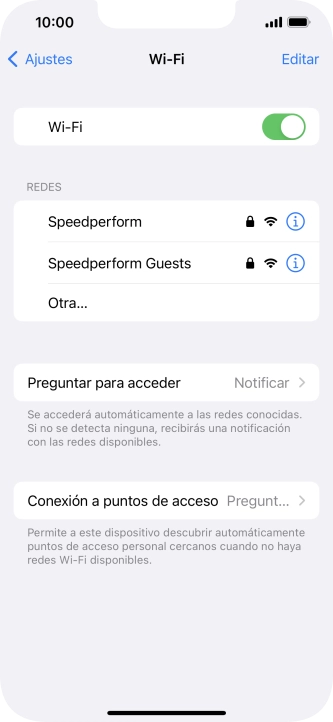 Pulsa la red wifi deseada e introduce la contraseña de esta red.