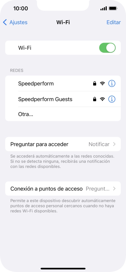 Pulsa la red wifi deseada e introduce la contraseña de esta red.